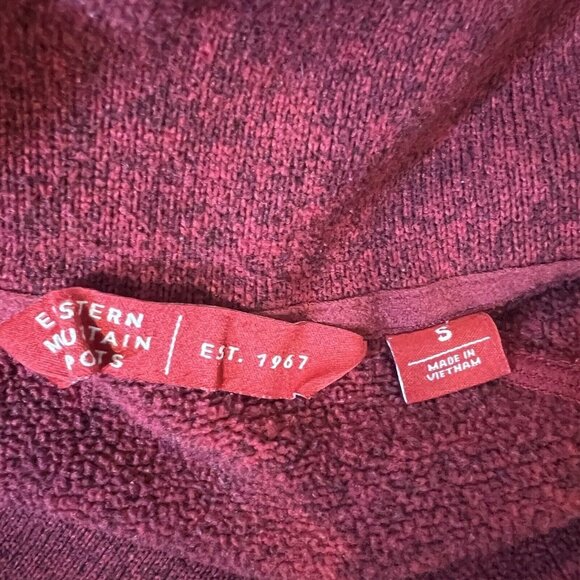 Eastern Mountain Sports Jacket S Womens Fleece Red Full Zip Sweater Size Small - Picture 10 of 11
